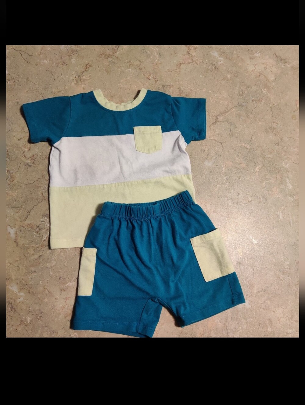🩵3 for $15 Pl-baby Color Block Shorts Set for Toddlers